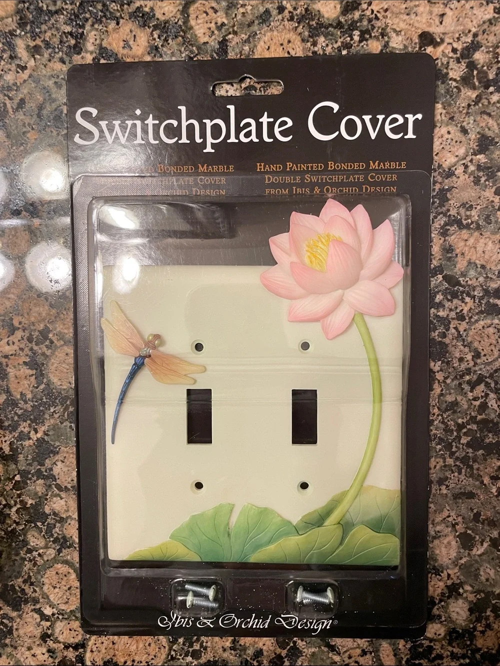 Ibis & Orchid Pink Lotus and Dragonfly Decorative Switchplate Cover